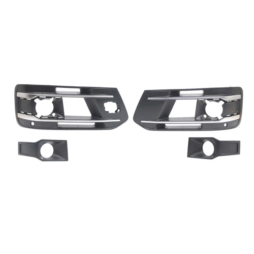 4PCS Front Bumper Fog Light Grille Cover 4M0807682AA4W3 Fit Audi Q7 2016-2019