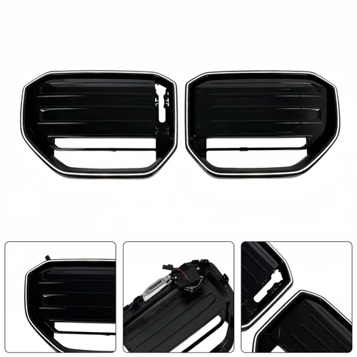 M50-Style Front Bumper Grill Grille Fit BMW X3 G45 2025+ Black W/LED Light