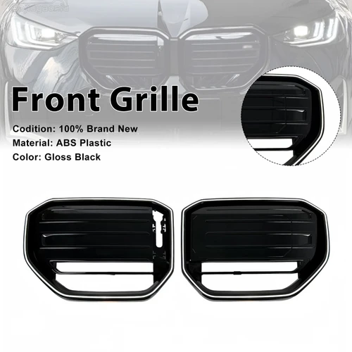 M50-Style Front Bumper Grill Grille Fit BMW X3 G45 2025+ Black W/LED Light