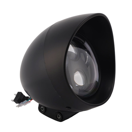 40W 5.75" Beam Headlight Fog Lamp Custom 4000Lm Black Fits For Racer Bobber