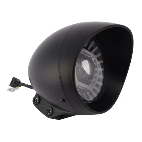 55W 5.75" Beam Headlight Fog Lamp Custom 4000Lm Black Fits For Racer Bobber