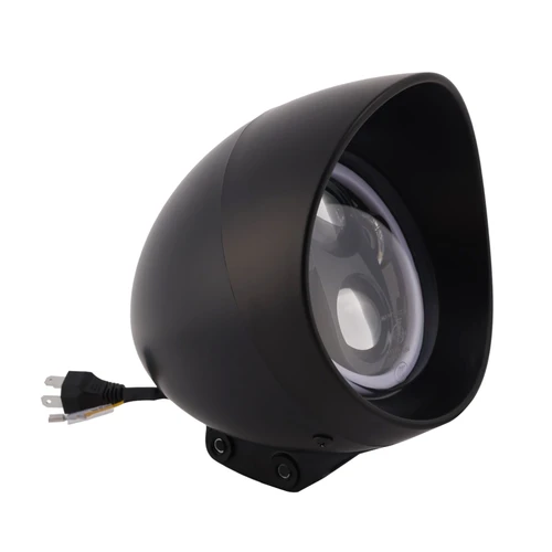 55W 5.75" Beam Headlight Fog Lamp Custom 4000Lm Black Fits For Racer Bobber