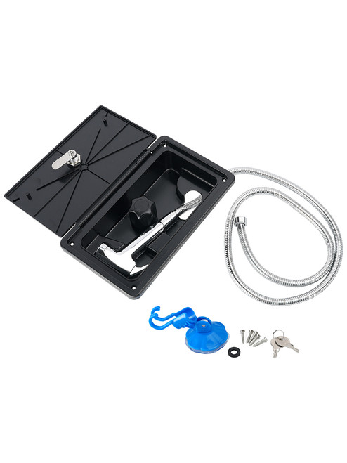 RV Exterior Lockable Outdoor Shower Box Hot Cold Water For Caravan Camper