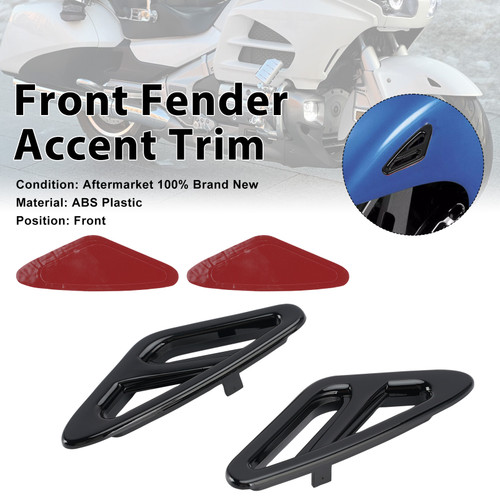 Front Fender Accent Trim For Honda GL1800 Goldwing 1800 2001-2017 Black