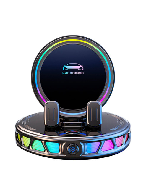 Colorful RGB Ambient Light Car Wireless Charging Bracket Holder Car Phone Mount