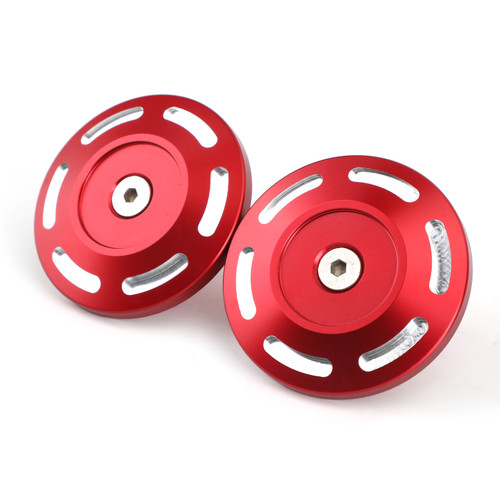 Pair Red CNC Billet Aluminum Hole Frame Plugs Caps for BMW S1000XR 2015-2020