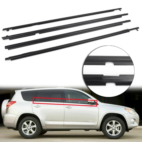Door Auto Window Trim Moulding Belt Weatherstrip Fits For Toyota RAV4 2009-2012