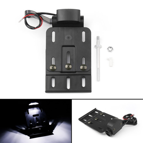 LED Light Black Side Mount License Plate For Harley Sportster 1200 XL1200L 06-11