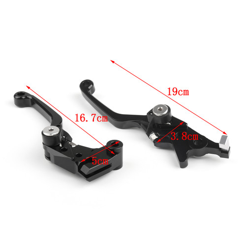 Pivot Brake Clutch Levers Fit For Kawasaki KLX250/D-TRACKER KLX150S KLX125 Black