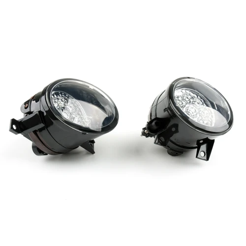 Pair Front LED Powered Front Fog Lights Bright White For VW Jetta MK5 05-09