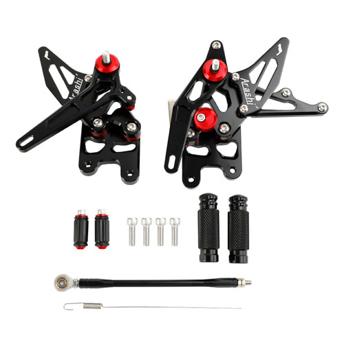 Racing Adjustable Rearsets Foot Pegs Black For Suzuki GSXR1000 GSX-R1000 07-08