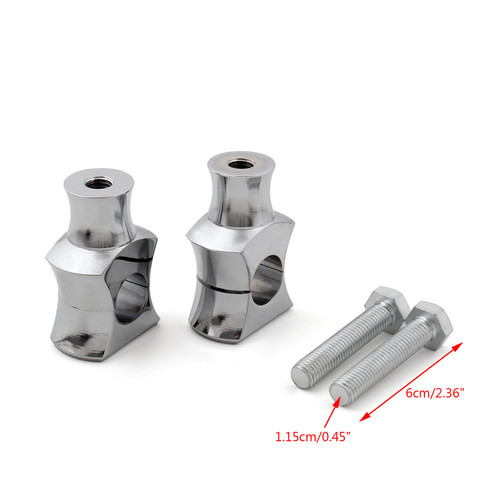 Chrome Universal 7/8" 22mm Bar Clamp Risers Taper Handlebar Dirt Bike ATV Quad