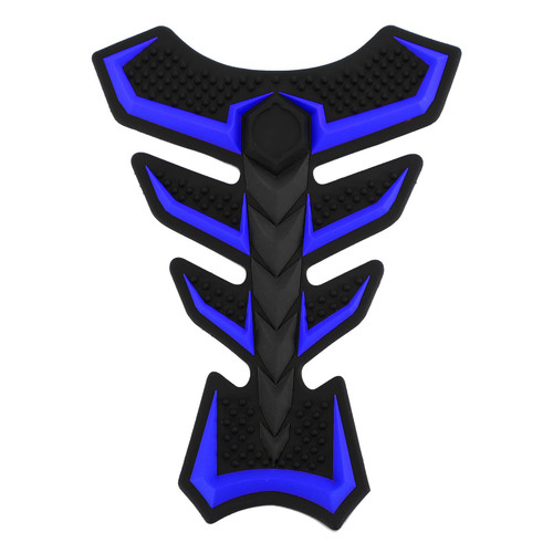 3D Rubber Universal Motorcycle Fuel Gas Tank Pad Protector Decal Sticker Blue