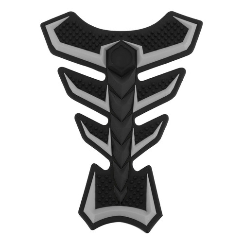 3D Rubber Universal Motorcycle Fuel Gas Tank Pad Protector Decal Sticker Gray
