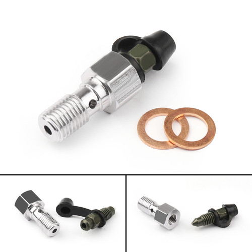 Motorcycle brake caliper M10 x 1.25 x 20mm ALU bleed screw nipple For Honda