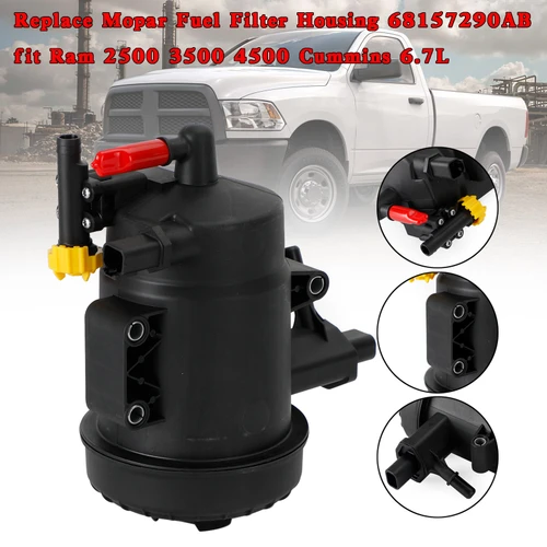 Replace Mopar Fuel Filter Housing 68157290AB fit Ram 2500 3500 4500 Cummins 6.7L
