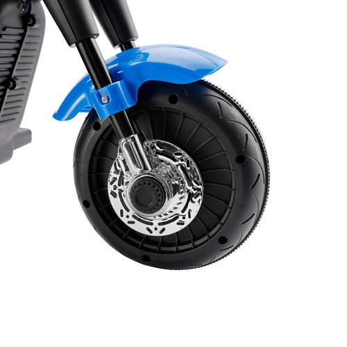 3Wheel 6V Kid Ride On Motorcycle Electric Toy With Colorful Light And Music Blue