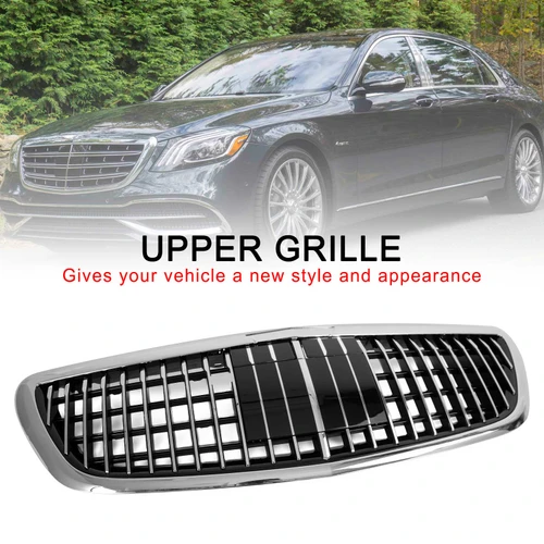 Front Bumper Upper Grille fit Mercedes Benz W222 S class 2014-2020 with ACC
