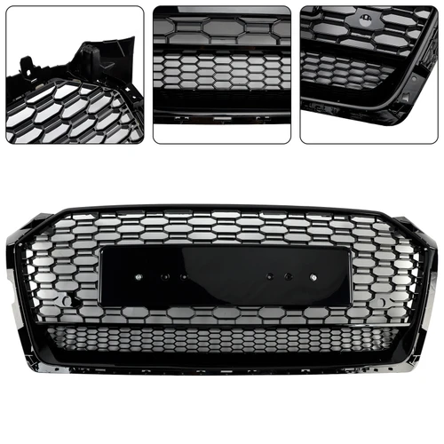RS5 Style Honeycomb Sport Mesh Hex Grill Grille Fit Audi A5 S5 B9 2017-2019