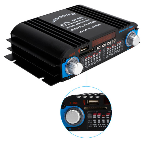 3 in 1 720W 4CH High-Power Mini Sm Amplifier Home Car 12V 220V Hifi Bluetooth