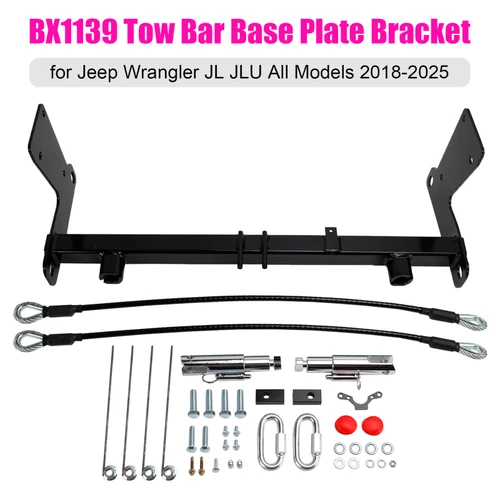 BX1139 Tow Bar Base Plate Bracket for Jeep Wrangler JL JLU All Models 2018-2025