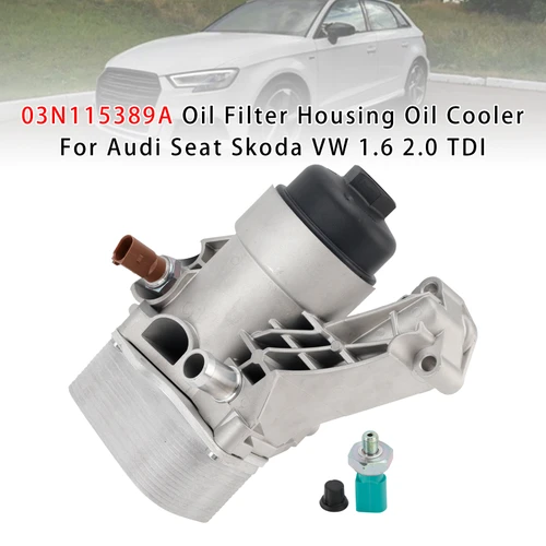 03N115389A Oil Filter Housing Oil Cooler For Audi Seat Skoda VW 1.6 2.0 TDI