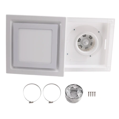 145 CFM 12" Bathroom Exhaust Fan 1.5sones Bath Fan Low Noise with Light