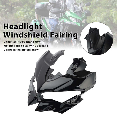 Headlight Windshield Cover Fairing For Kawasaki Versys 1000 2019-2024 Black