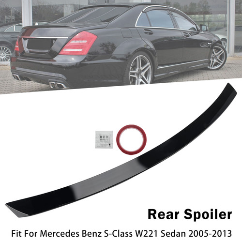 Gloss Black Rear Boot Spoiler For Mercedes Benz S?Class W221 Sedan 2005?2013