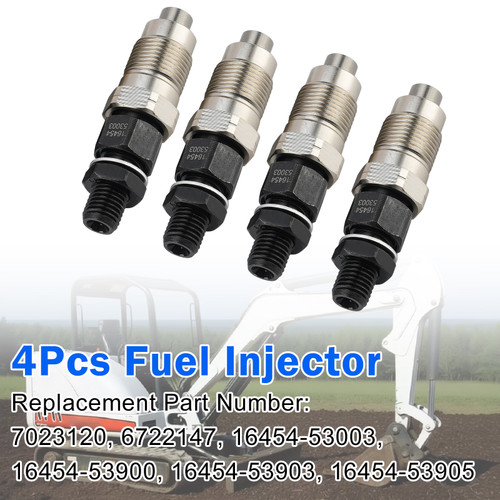 4Pcs 16454-53905 16454-53903 Fuel Injector For Kubota Engine V2003 V2203 V2403