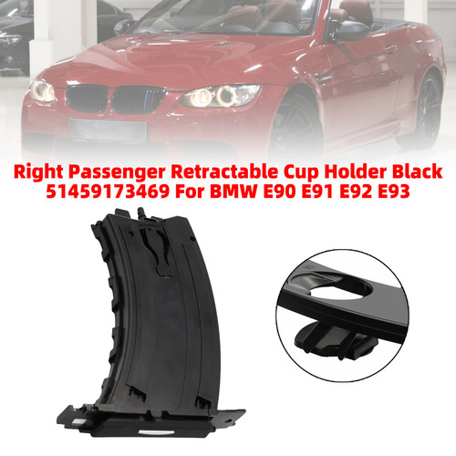 Right Passenger Retractable Cup Holder Black 51459173469 For BMW E90 E91 E92 E93
