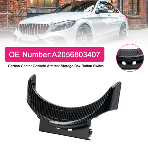 Carbon Center Armrest Box Button Switch A2056803407 For Benz W205 W253 2015-2020