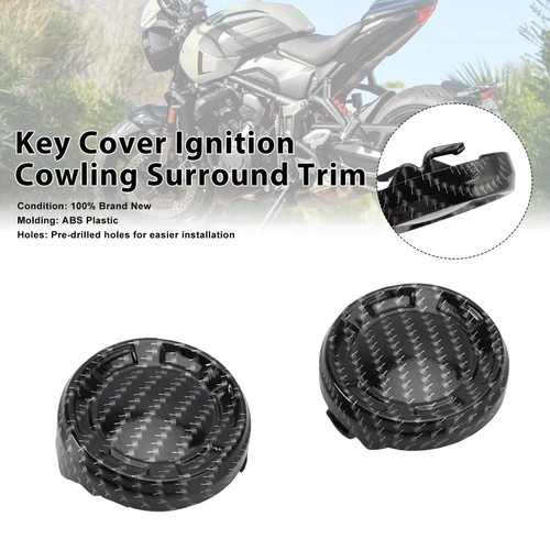 Key Cover Ignition Cowling Surround Trim for Trident 660 22-25 800 25-27 Carbon