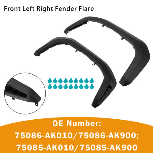 Front Left Right Fender Flare With Clips For Toyota Tacoma 2024-2026