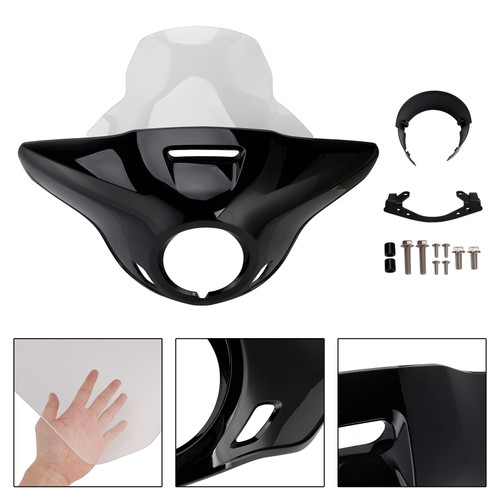 Windshield Headlight Fairing fit for CMX1100 Rebel 21-24 Gloss Black+Clear