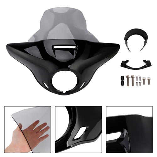Windshield Headlight Fairing fit for CMX1100 Rebel 21-24 Gloss Black+Gray