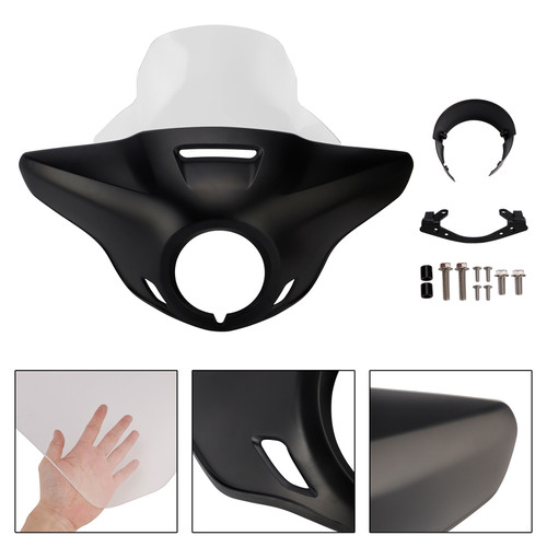 Windshield Headlight Fairing fit for CMX1100 Rebel 21-24 Matt Black+Clear