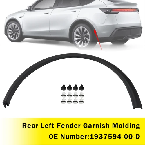 Rear Left Fender Garnish Molding 1937594-00-D For Tesla Model Y 2025-2026