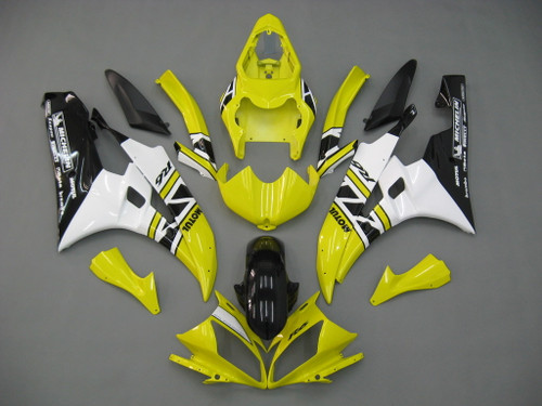 Fairings Yamaha YZF-R6 Yellow White Black R6 Racing (2006-2007)