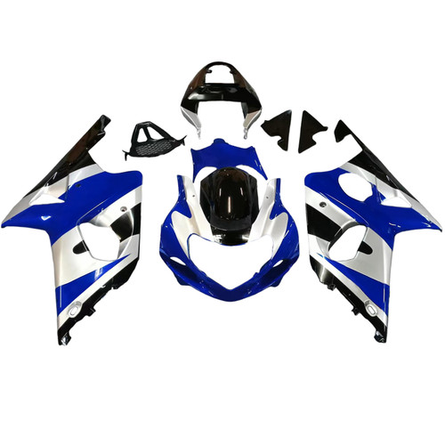 Amotopart Fairings Suzuki GSXR 1000 Silver Blue Black GSXR  Racing  (2000-2002)