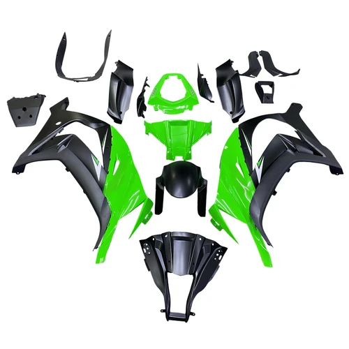 Amotopart Fairings Plastics Kawasaki ZX10R Ninja Green Black ZX10R Racing (2011-2015)