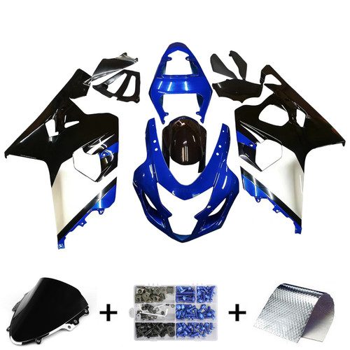 Amotopart Fairings Suzuki GSXR 600 750 Blue Black Suzuki GSXR Racing  (2004-2005)