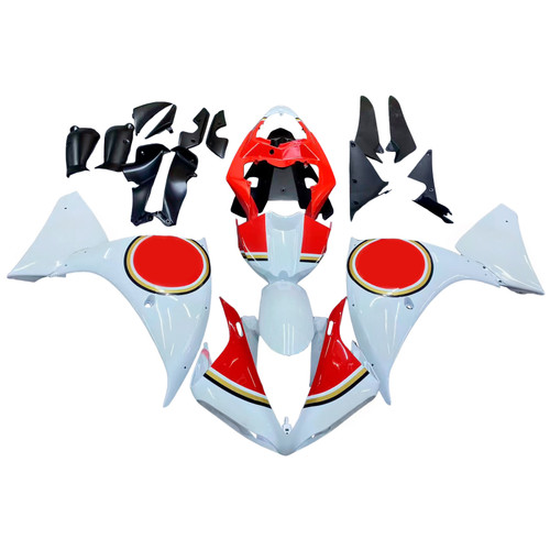 Amotopart Fairings Yamaha YZF-R1 White Red Lucky Strike R1 Racing (2009-2011)