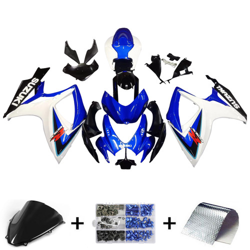 Amotopart Fairings Suzuki GSXR 600 750 White Blue Black GSXR
