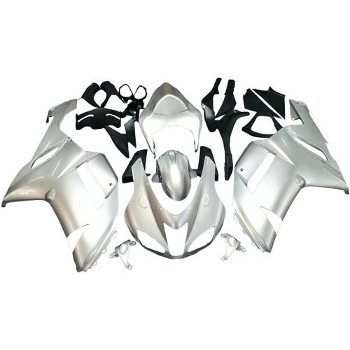 Amotopart Fairings Kawasaki ZX6R ZX636 Black Ninja Racing (2007