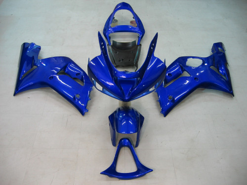 Amotopart Fairings Kawasaki ZX6R 636 Blue Ninja Racing (2003-2004