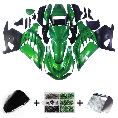 Amotopart Fairings Plastics Kawasaki ZX14R Ninja Green Racing (2012-2021)