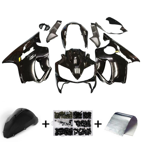 Amotopart Fairings Honda CBR 600 F4i  Black F4i Racing (2004-2007)