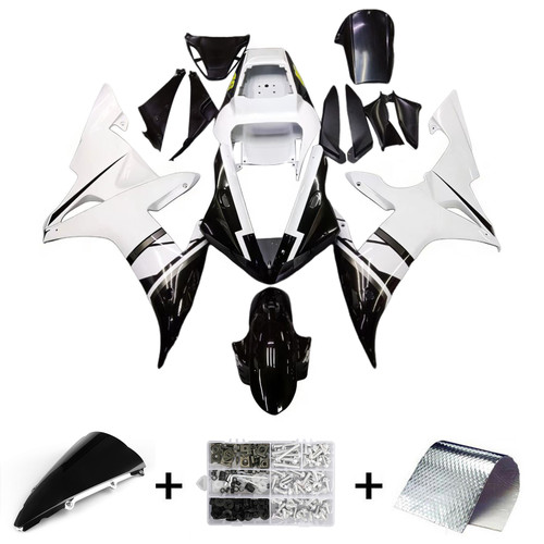 Amotopart Fairings Yamaha YZF-R1 Black White No.46 FIAT Racing 2002-2003