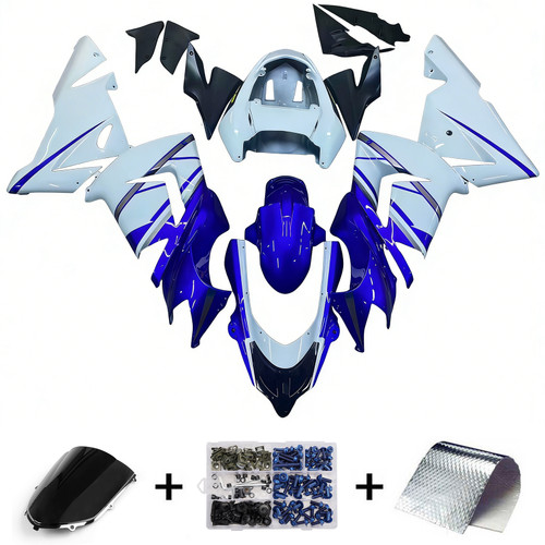 Amotopart Fairings Kawasaki ZX 10R Blue White FIAT Racing (2004-2005)